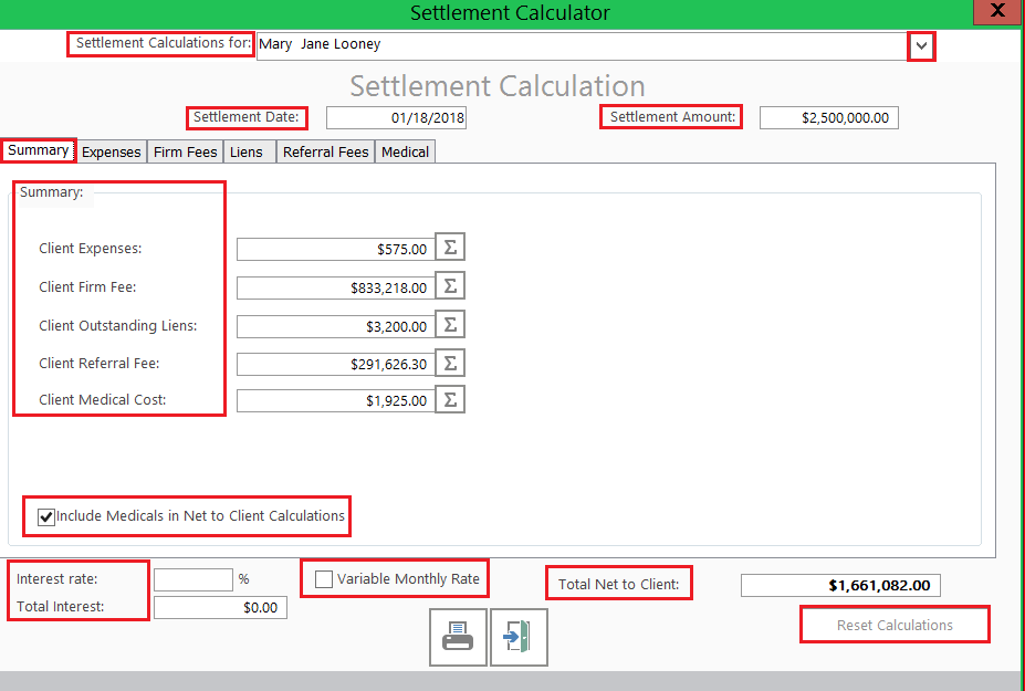 From The Settlement Calculator To The Closing Statement Case Management Software Trialworks 9715